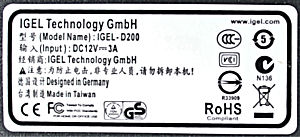 Igel D200 label