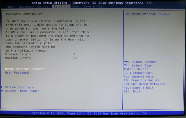 Devon IT TC15 BIOS screen