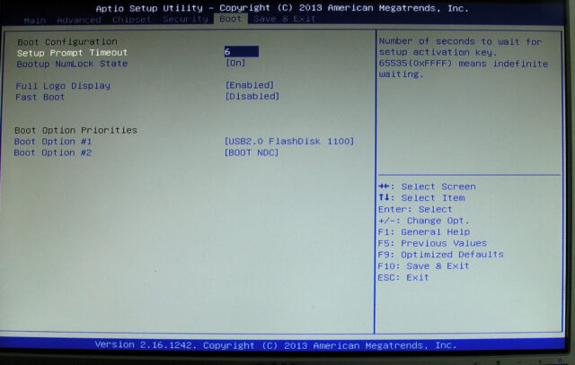 Devon IT TC15 BIOS screen