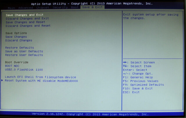 Devon IT TC15 BIOS screen
