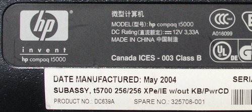 T5700 Label