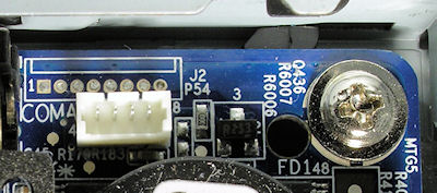 comA connector on circuit board
