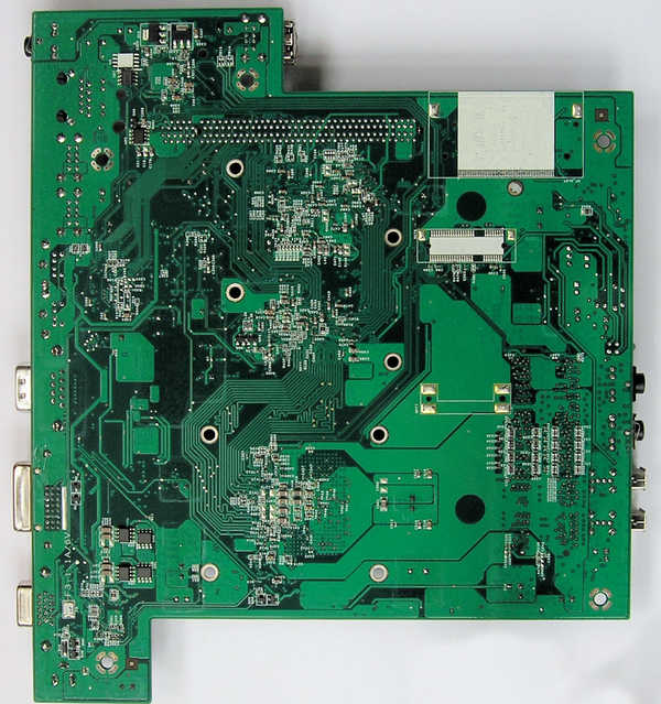 The bottom of the HP t5730 motherboard