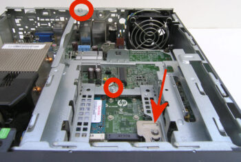 HP t820 DVD carrier mountings