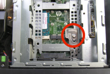 HP t820 DVD carrier latch