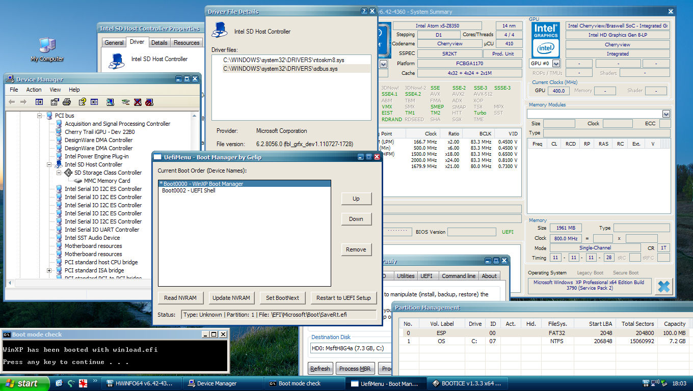 Windows XP on a Wyse 3040
