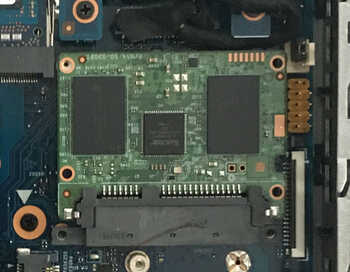 naked Western Digital 1TB SSD in place