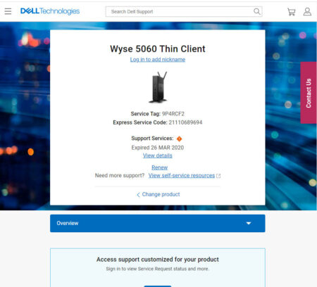 Dell suppport screen servce tag