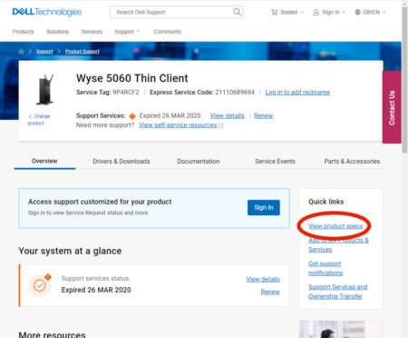 Wyse screen support screen details