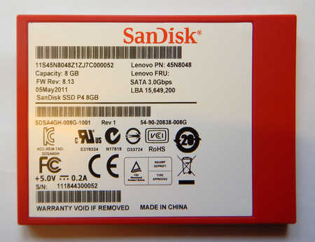 SanDisk P4 8GB SSD